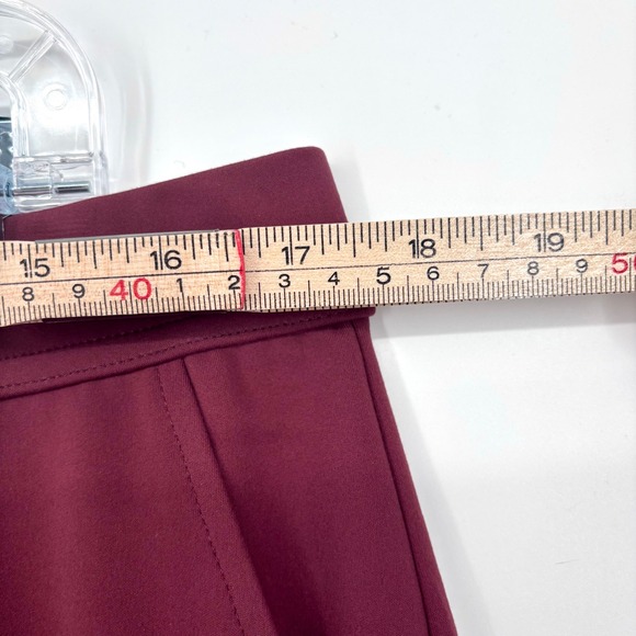 NWT Halara Flex High Waisted Work Flare Sz XL Regular‎ Fit Pleated Burgundy - Picture 11 of 13